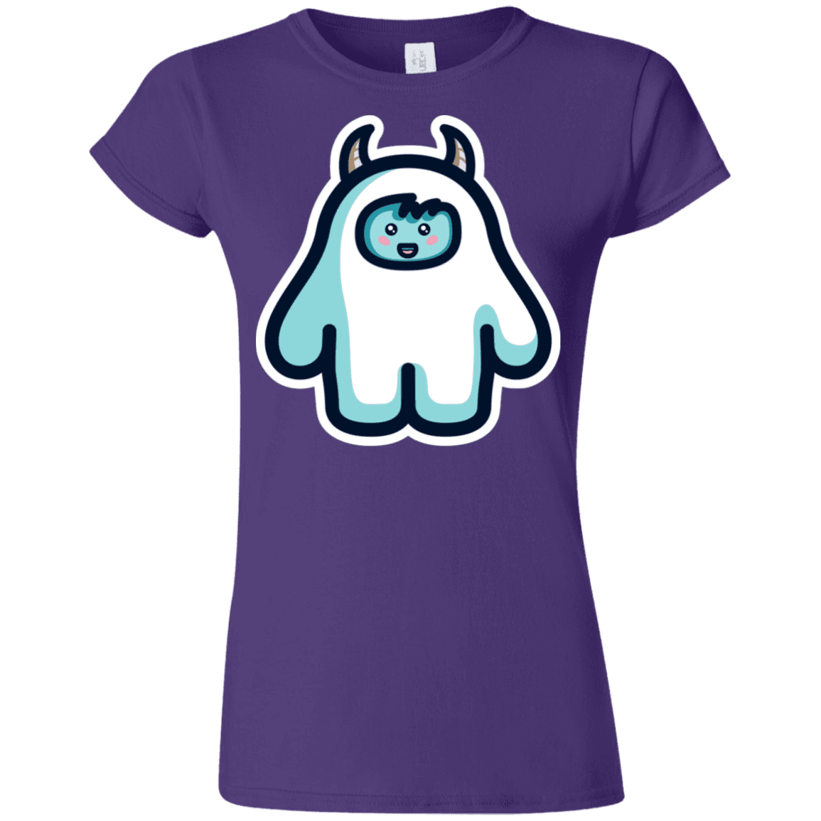 T-Shirts Purple / S Kawaii Cute Yeti Junior Slimmer-Fit T-Shirt