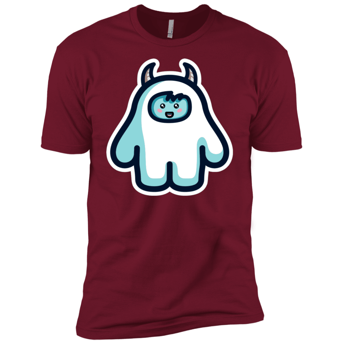 T-Shirts Cardinal / X-Small Kawaii Cute Yeti Men's Premium T-Shirt