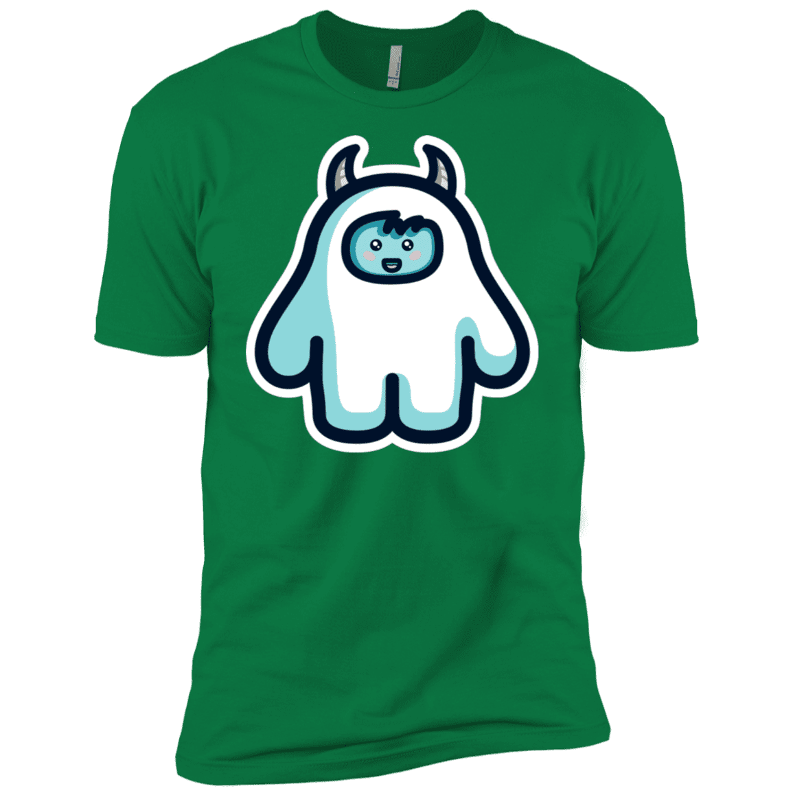 T-Shirts Kelly Green / X-Small Kawaii Cute Yeti Men's Premium T-Shirt