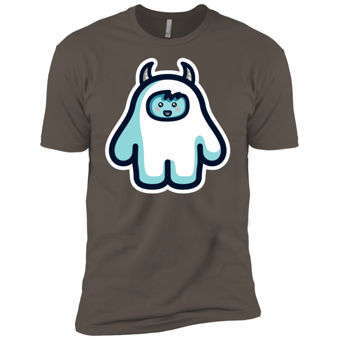 T-Shirts Warm Grey / X-Small Kawaii Cute Yeti Men's Premium T-Shirt