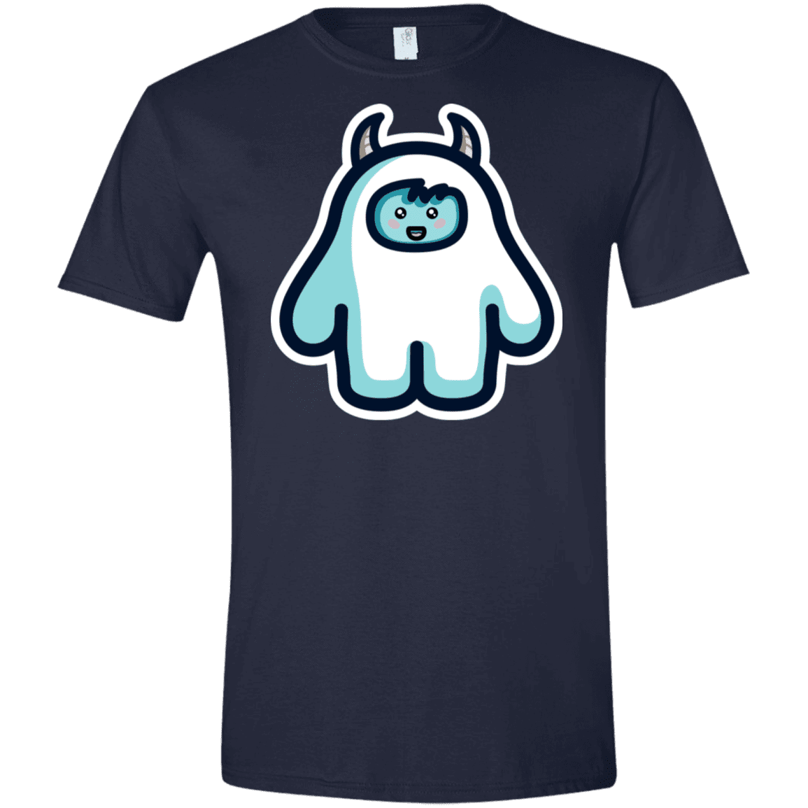 T-Shirts Navy / X-Small Kawaii Cute Yeti Men's Semi-Fitted Softstyle