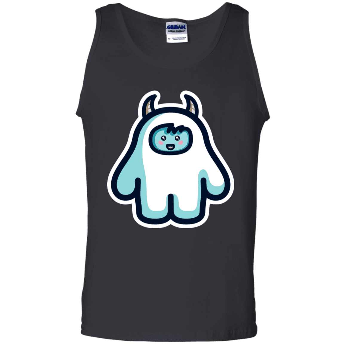 T-Shirts Black / S Kawaii Cute Yeti Men's Tank Top