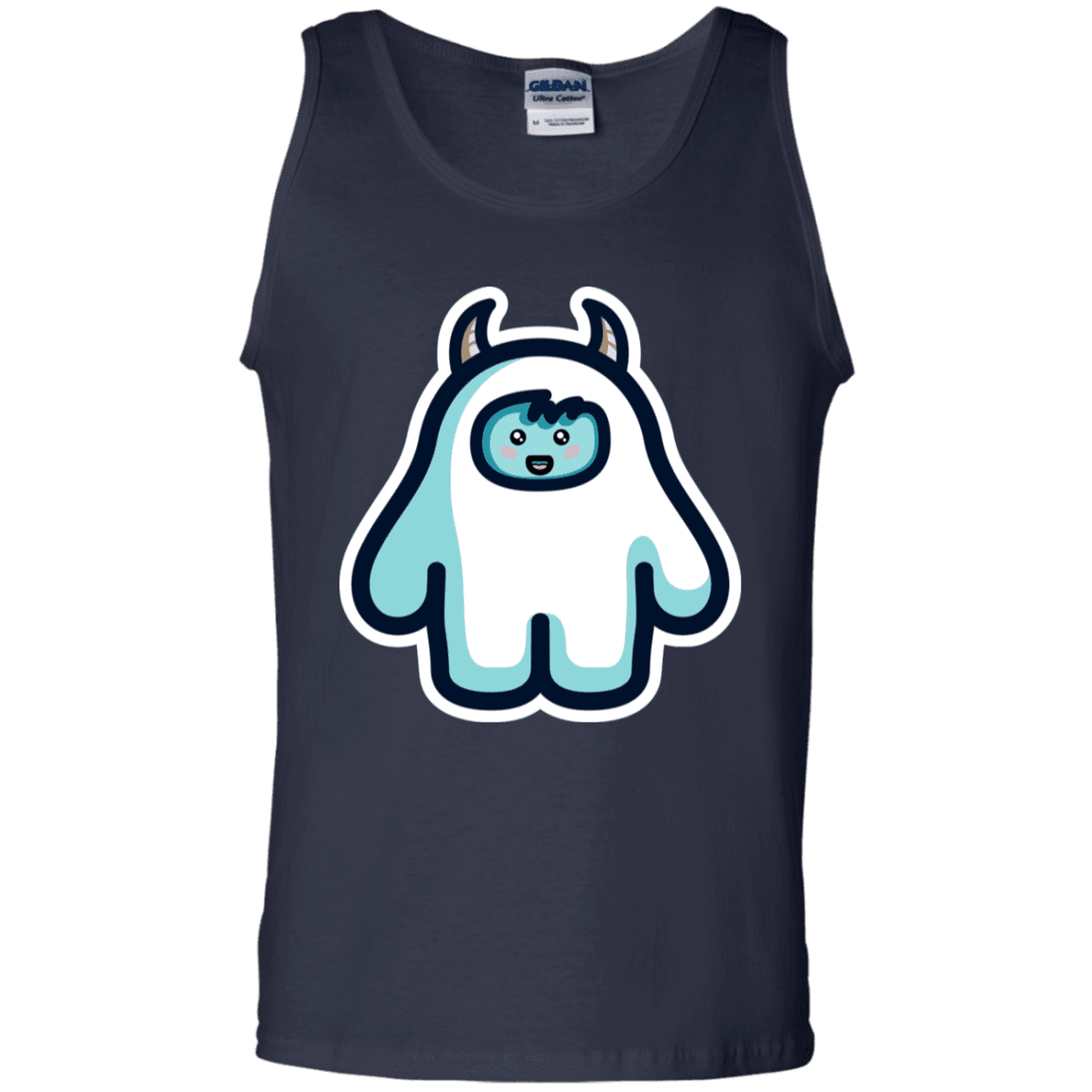 T-Shirts Navy / S Kawaii Cute Yeti Men's Tank Top