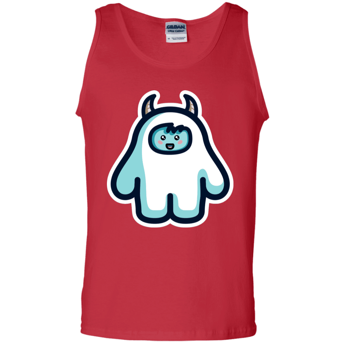T-Shirts Red / S Kawaii Cute Yeti Men's Tank Top