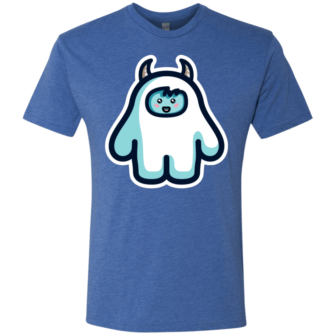 T-Shirts Vintage Royal / S Kawaii Cute Yeti Men's Triblend T-Shirt