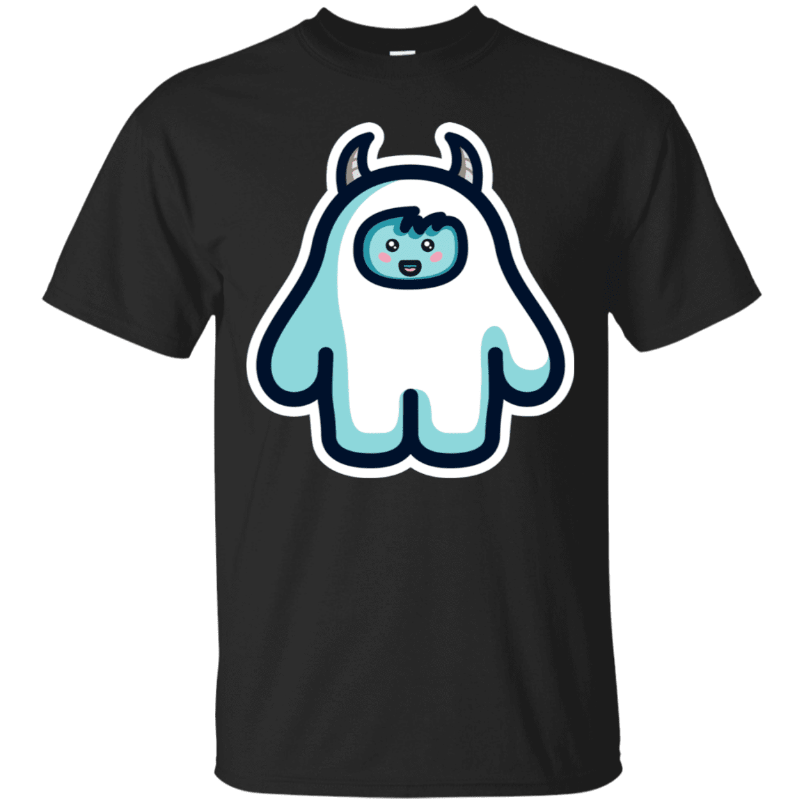 T-Shirts Black / S Kawaii Cute Yeti T-Shirt