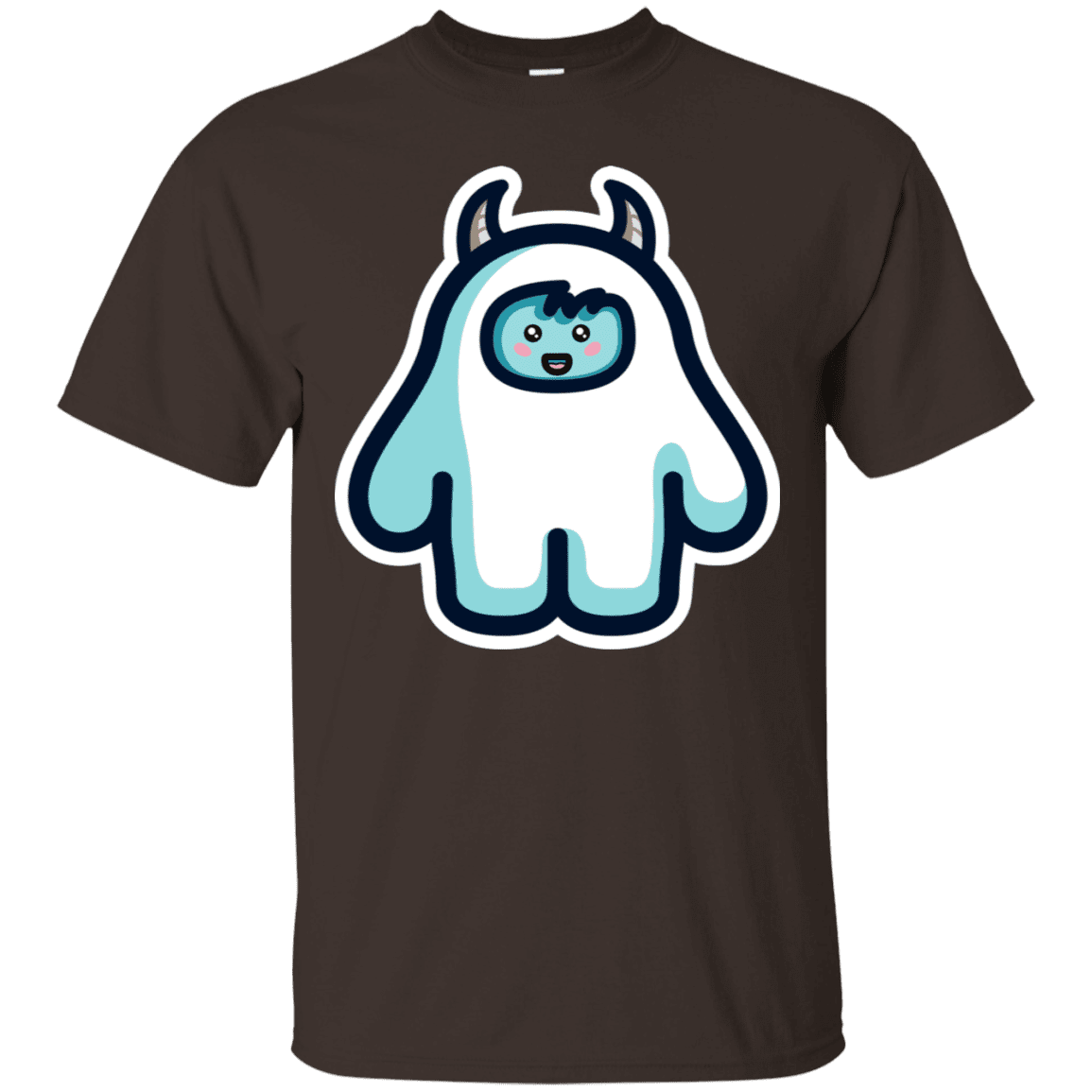 T-Shirts Dark Chocolate / S Kawaii Cute Yeti T-Shirt