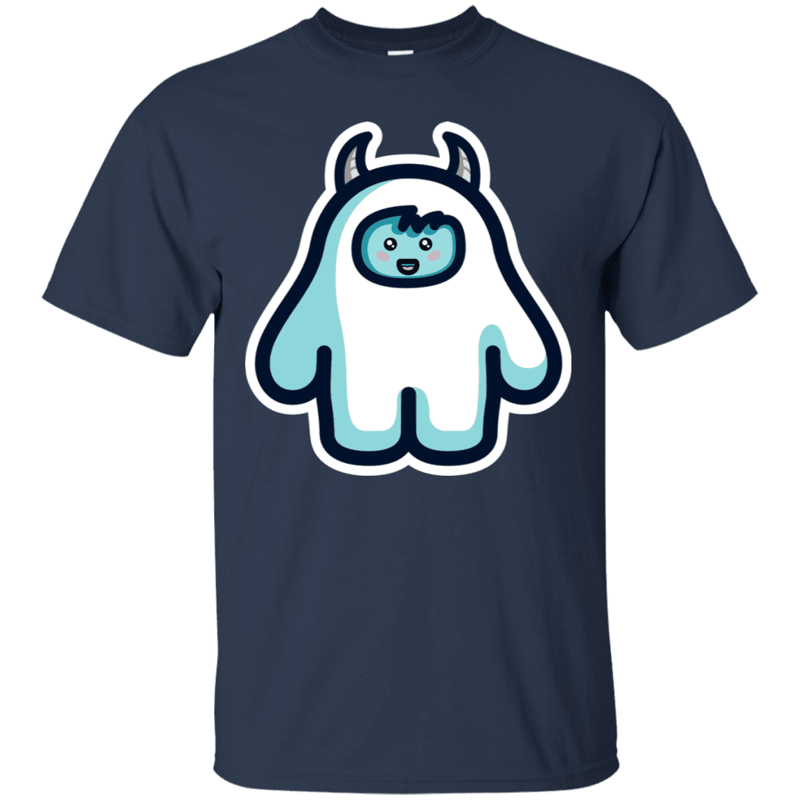 T-Shirts Navy / S Kawaii Cute Yeti T-Shirt