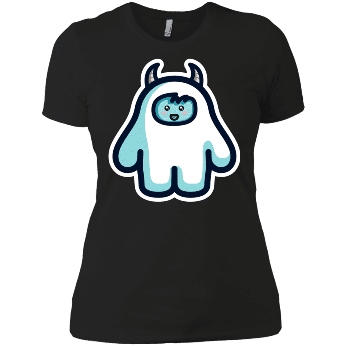 T-Shirts Black / X-Small Kawaii Cute Yeti Women's Premium T-Shirt