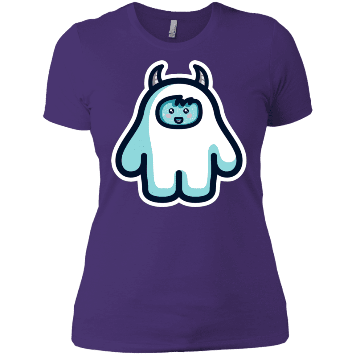T-Shirts Purple Rush/ / X-Small Kawaii Cute Yeti Women's Premium T-Shirt