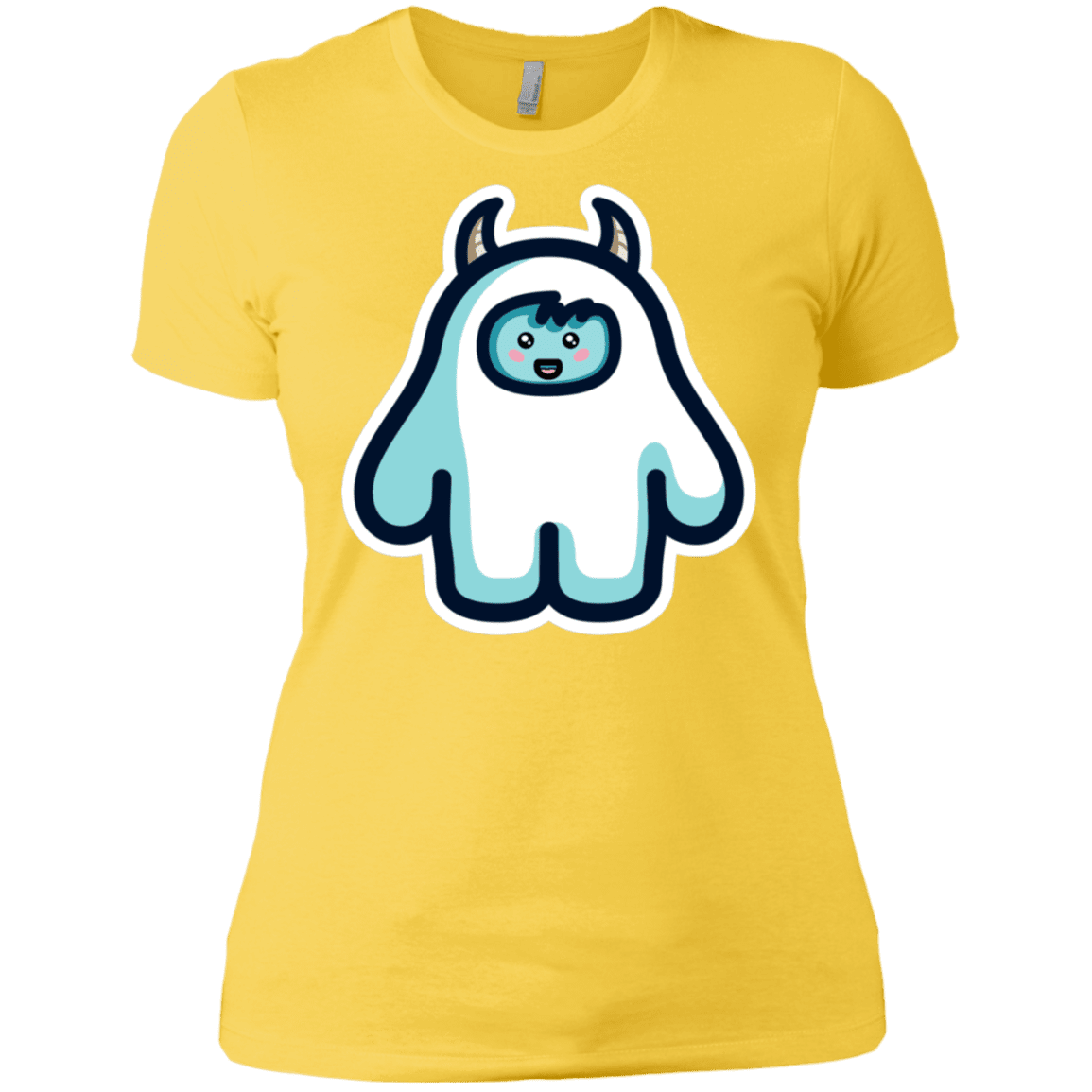 T-Shirts Vibrant Yellow / X-Small Kawaii Cute Yeti Women's Premium T-Shirt