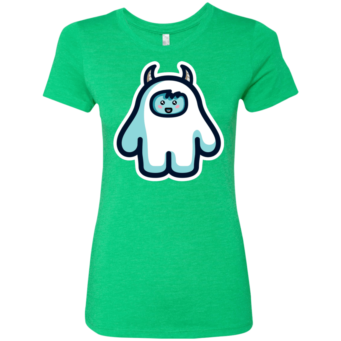 T-Shirts Envy / S Kawaii Cute Yeti Women's Triblend T-Shirt