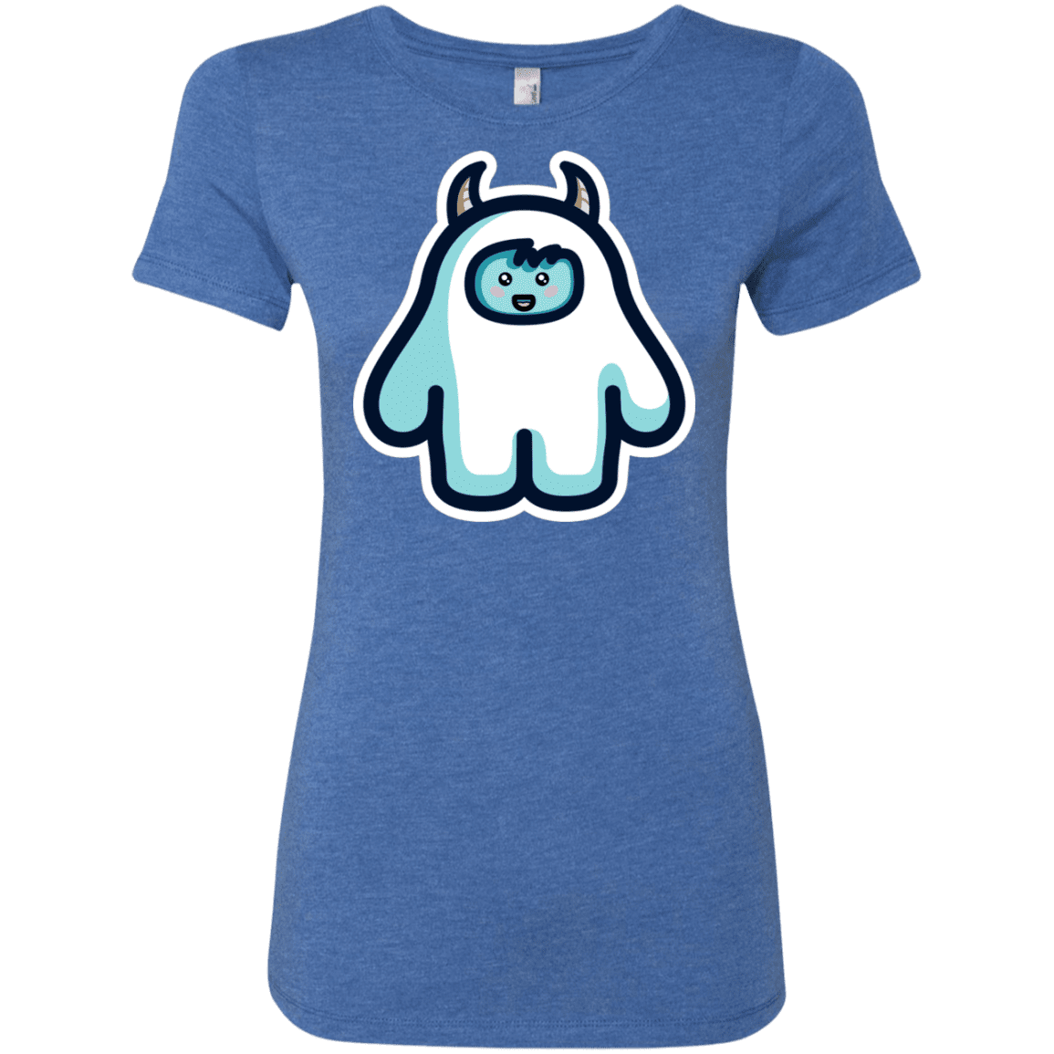 T-Shirts Vintage Royal / S Kawaii Cute Yeti Women's Triblend T-Shirt