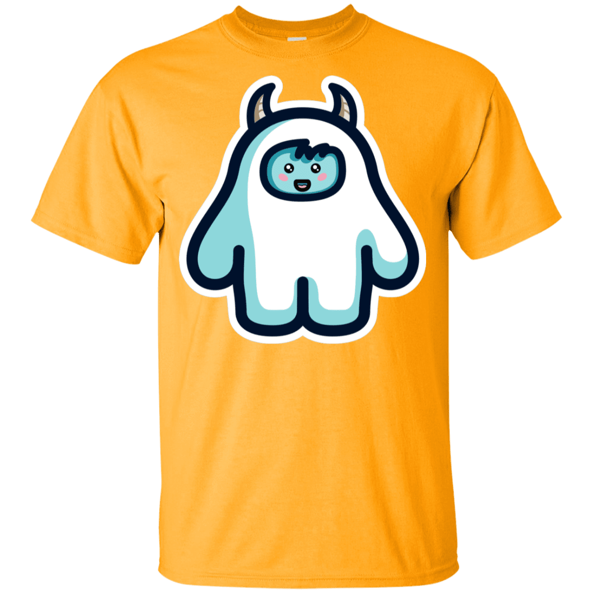 T-Shirts Gold / YXS Kawaii Cute Yeti Youth T-Shirt
