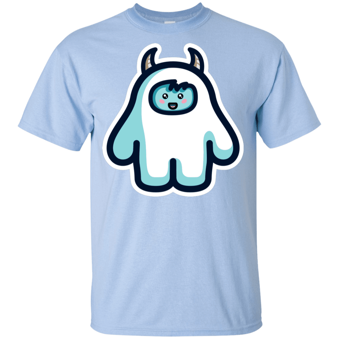 T-Shirts Light Blue / YXS Kawaii Cute Yeti Youth T-Shirt