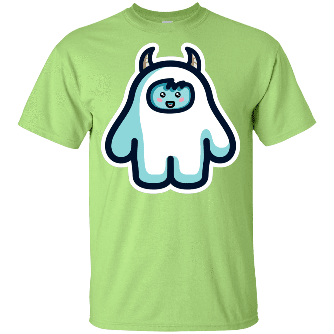 T-Shirts Mint Green / YXS Kawaii Cute Yeti Youth T-Shirt