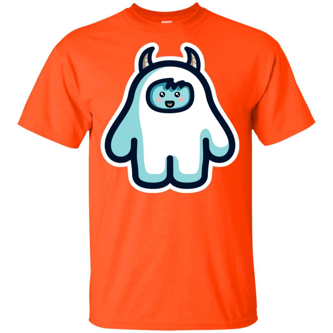T-Shirts Orange / YXS Kawaii Cute Yeti Youth T-Shirt