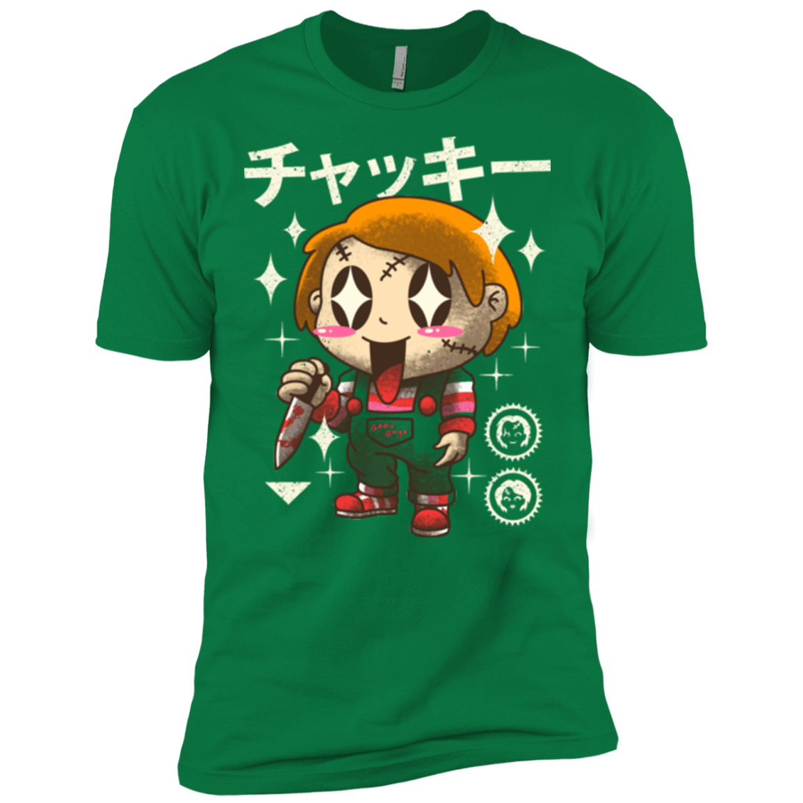 T-Shirts Kelly Green / X-Small Kawaii Doll Men's Premium T-Shirt