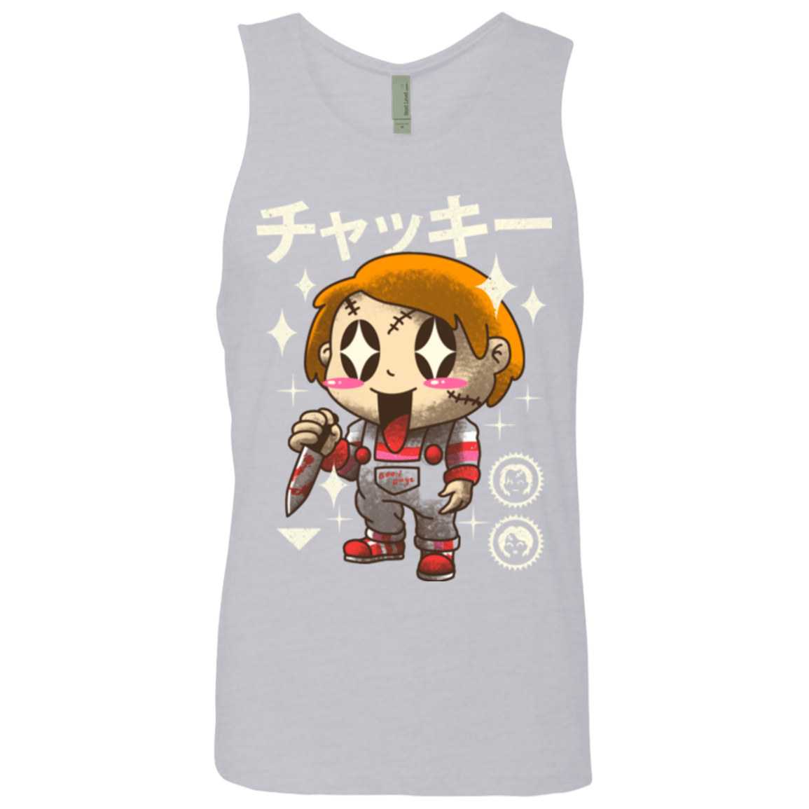 T-Shirts Heather Grey / Small Kawaii Doll Men's Premium Tank Top