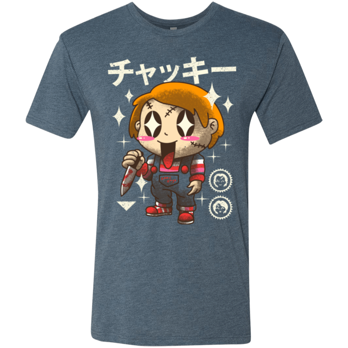 T-Shirts Indigo / Small Kawaii Doll Men's Triblend T-Shirt