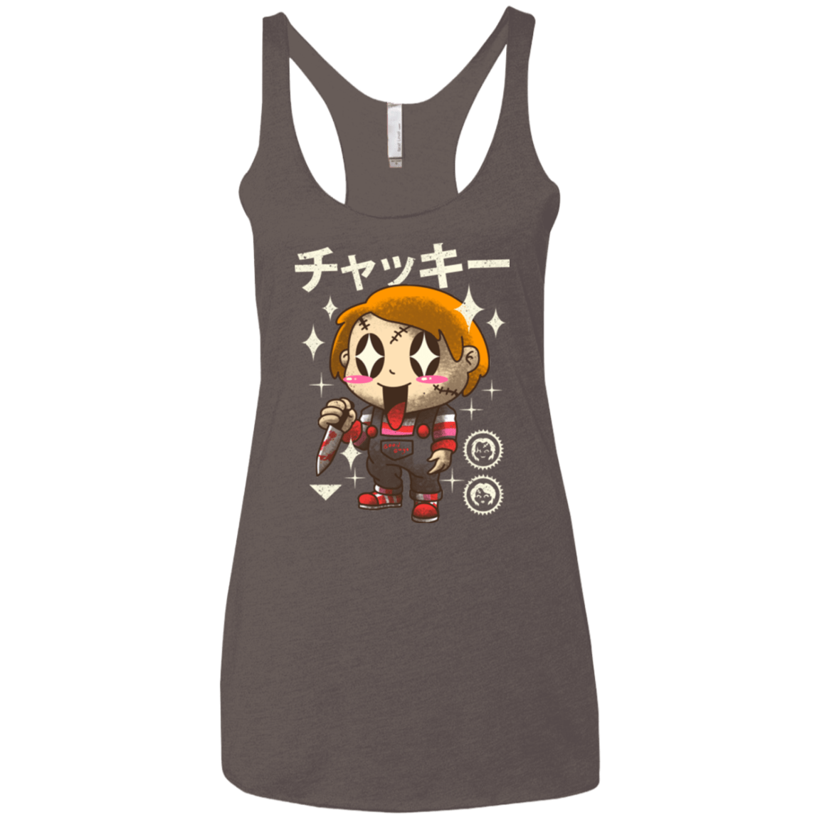 T-Shirts Macchiato / X-Small Kawaii Doll Women's Triblend Racerback Tank