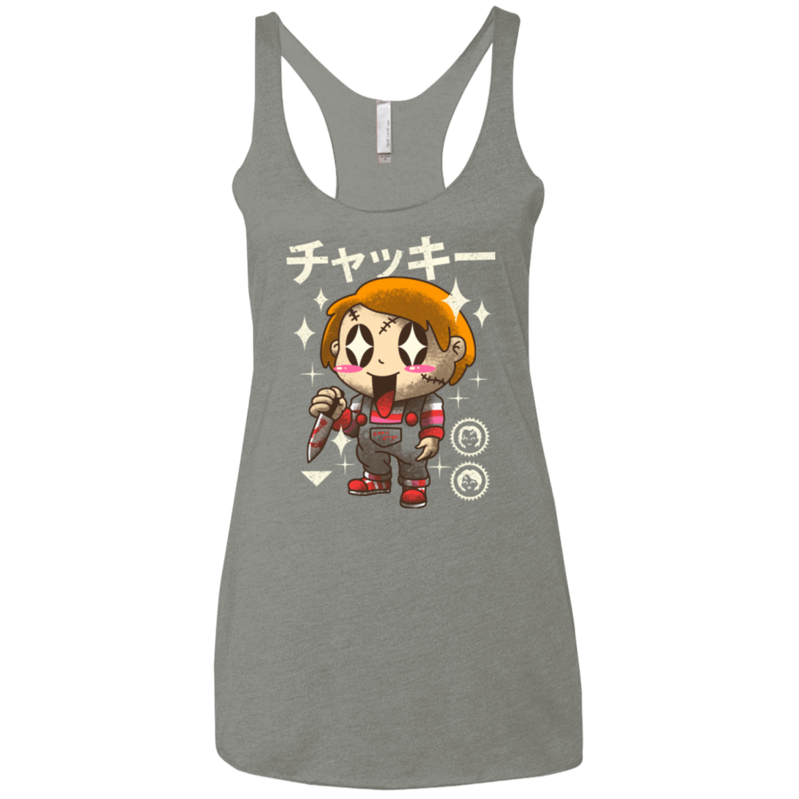 T-Shirts Venetian Grey / X-Small Kawaii Doll Women's Triblend Racerback Tank
