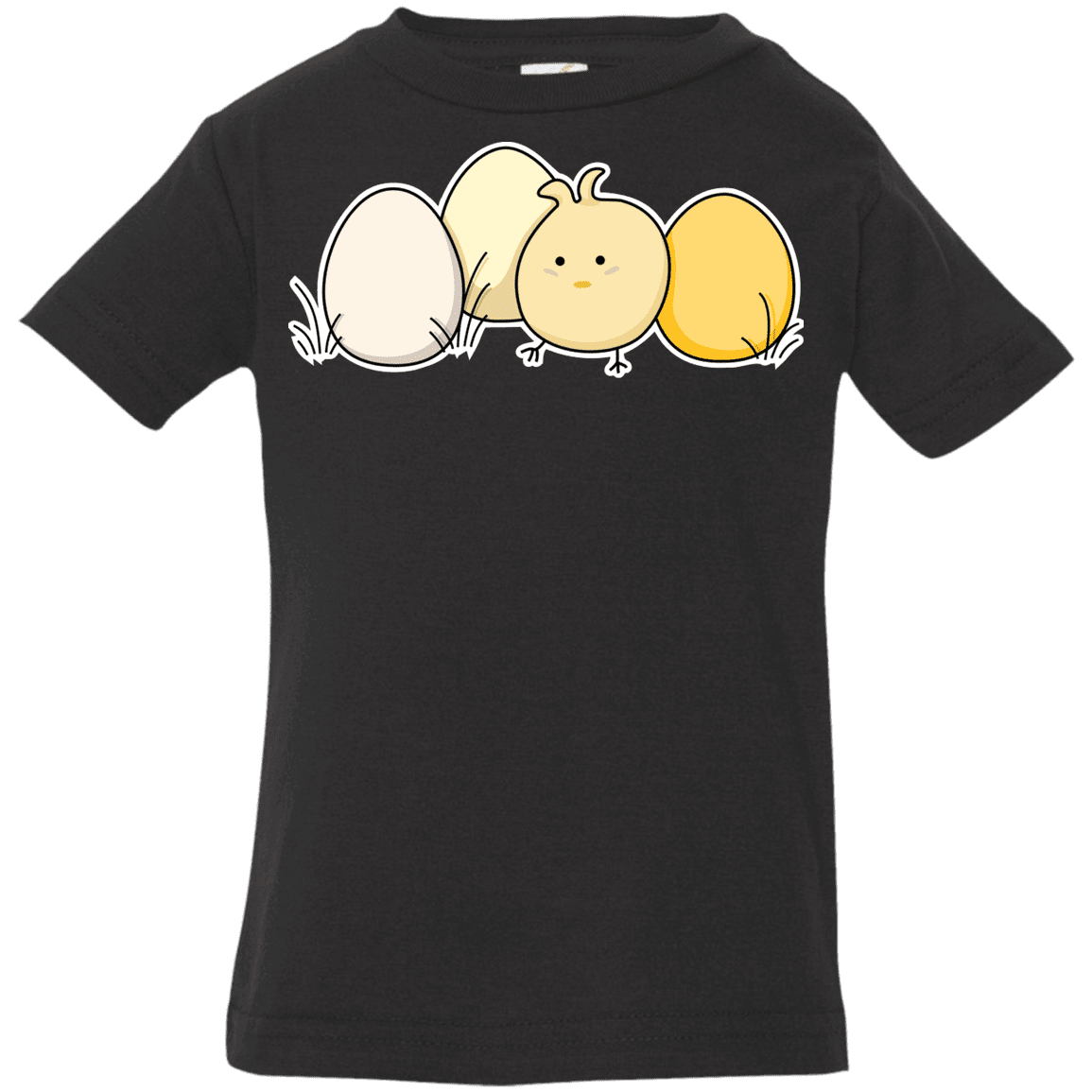 T-Shirts Black / 6 Months Kawaii Easter Chick and Eggs Infant Premium T-Shirt