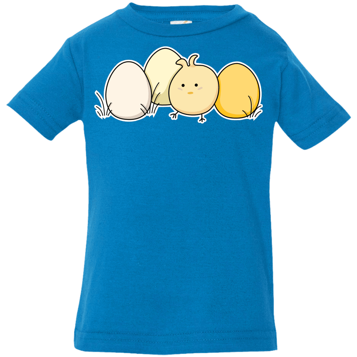 T-Shirts Cobalt / 6 Months Kawaii Easter Chick and Eggs Infant Premium T-Shirt