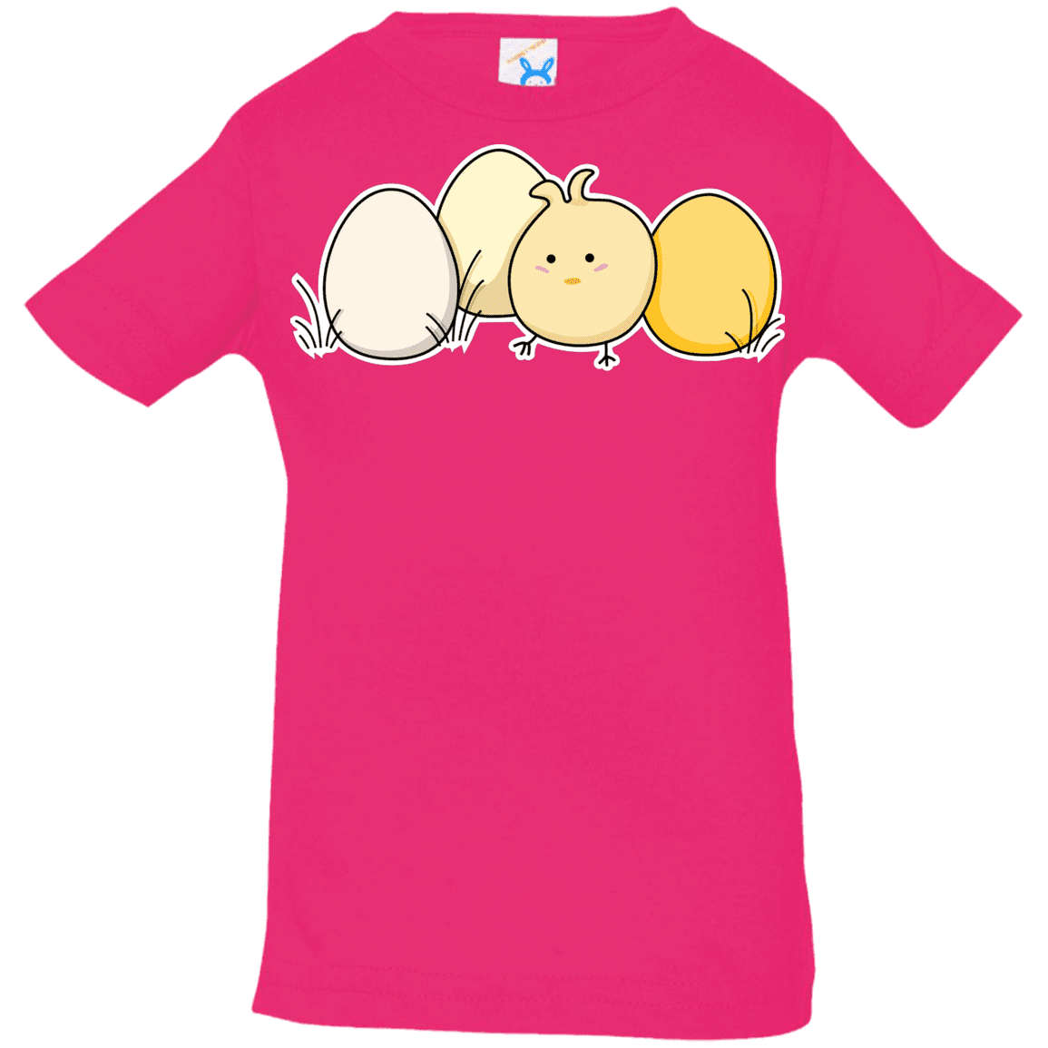 T-Shirts Hot Pink / 6 Months Kawaii Easter Chick and Eggs Infant Premium T-Shirt