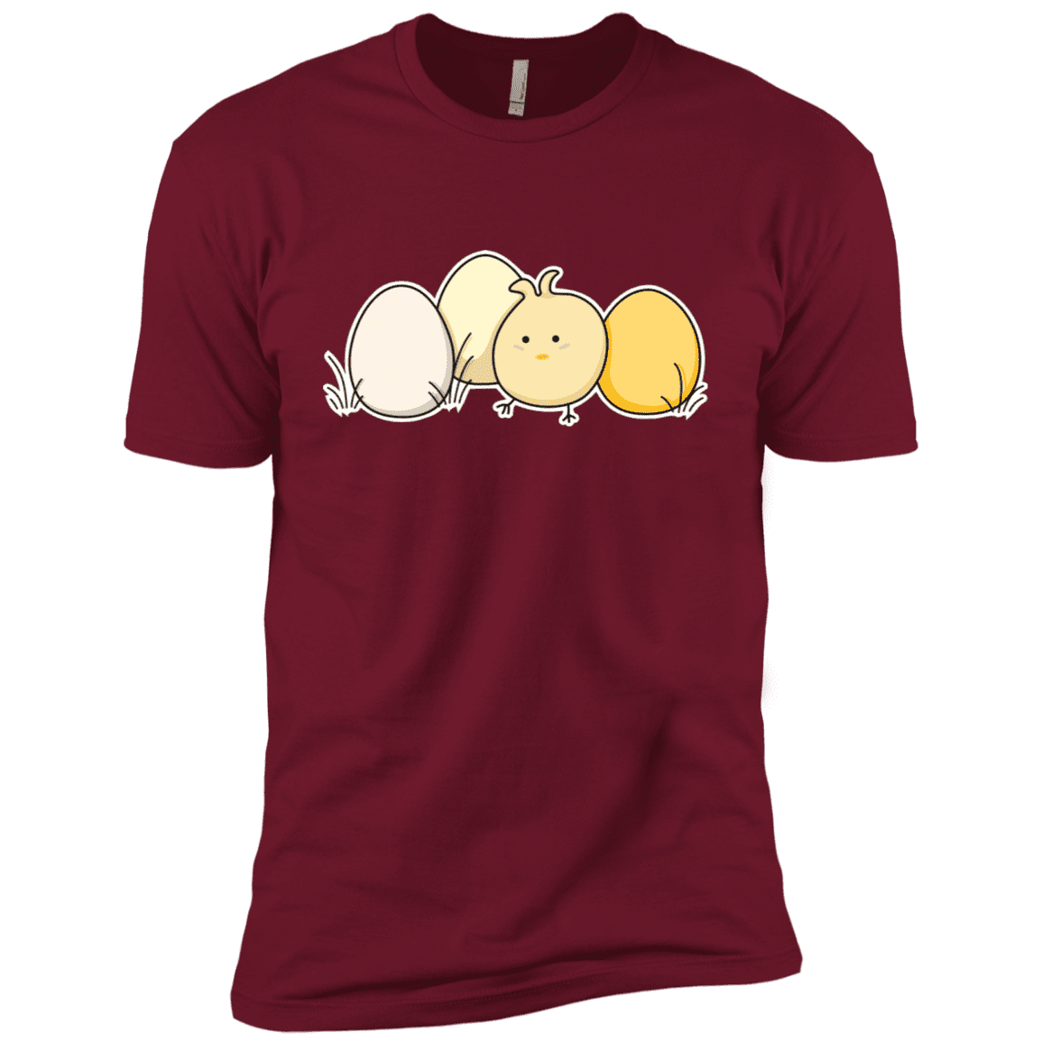T-Shirts Cardinal / X-Small Kawaii Easter Chick and Eggs Men's Premium T-Shirt