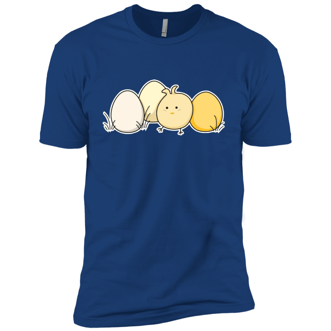 T-Shirts Royal / X-Small Kawaii Easter Chick and Eggs Men's Premium T-Shirt