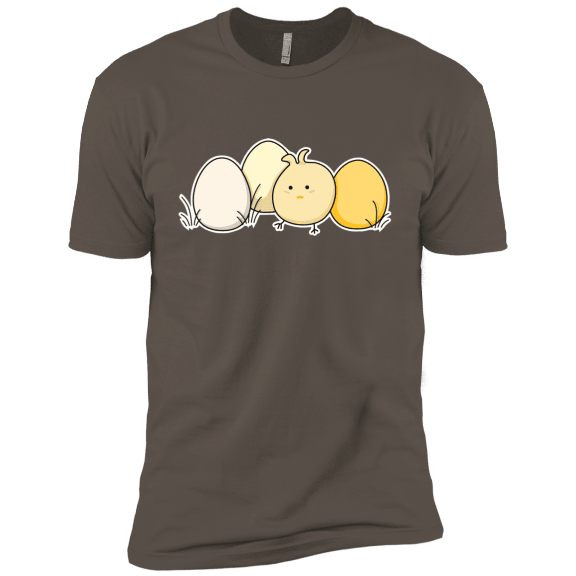 T-Shirts Warm Grey / X-Small Kawaii Easter Chick and Eggs Men's Premium T-Shirt