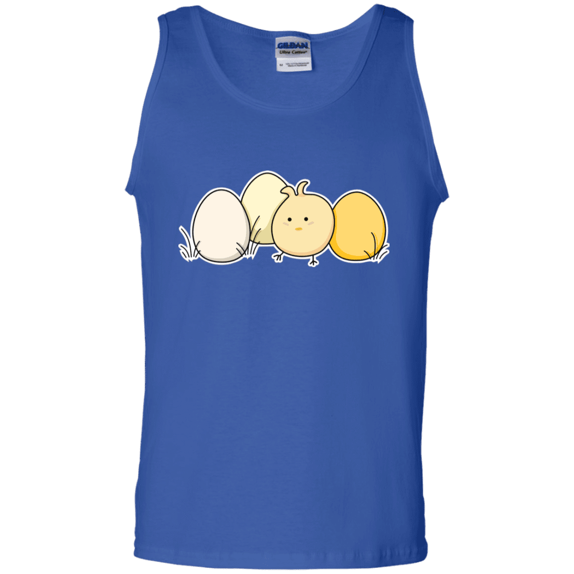 T-Shirts Royal / S Kawaii Easter Chick and Eggs Men's Tank Top