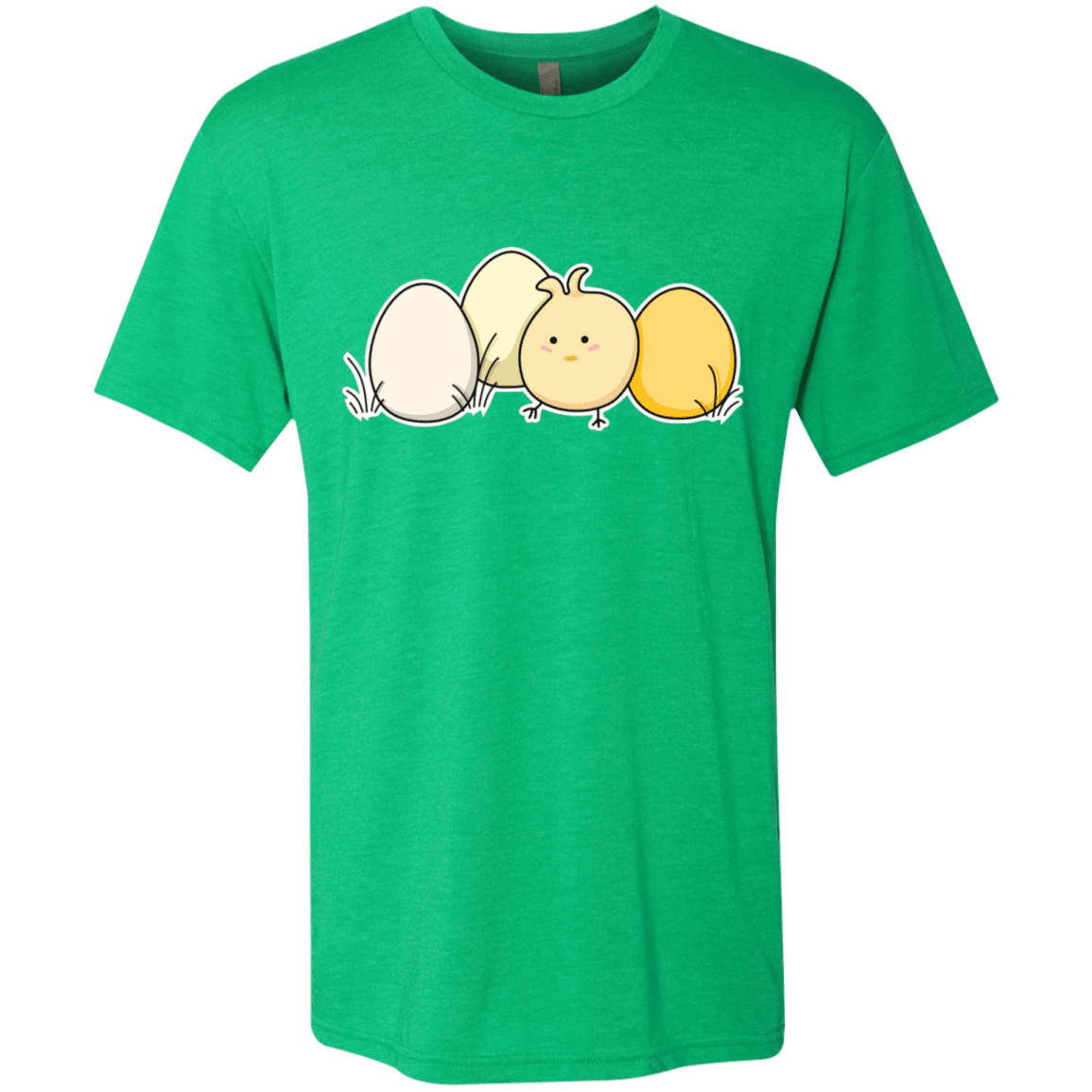 T-Shirts Envy / S Kawaii Easter Chick and Eggs Men's Triblend T-Shirt