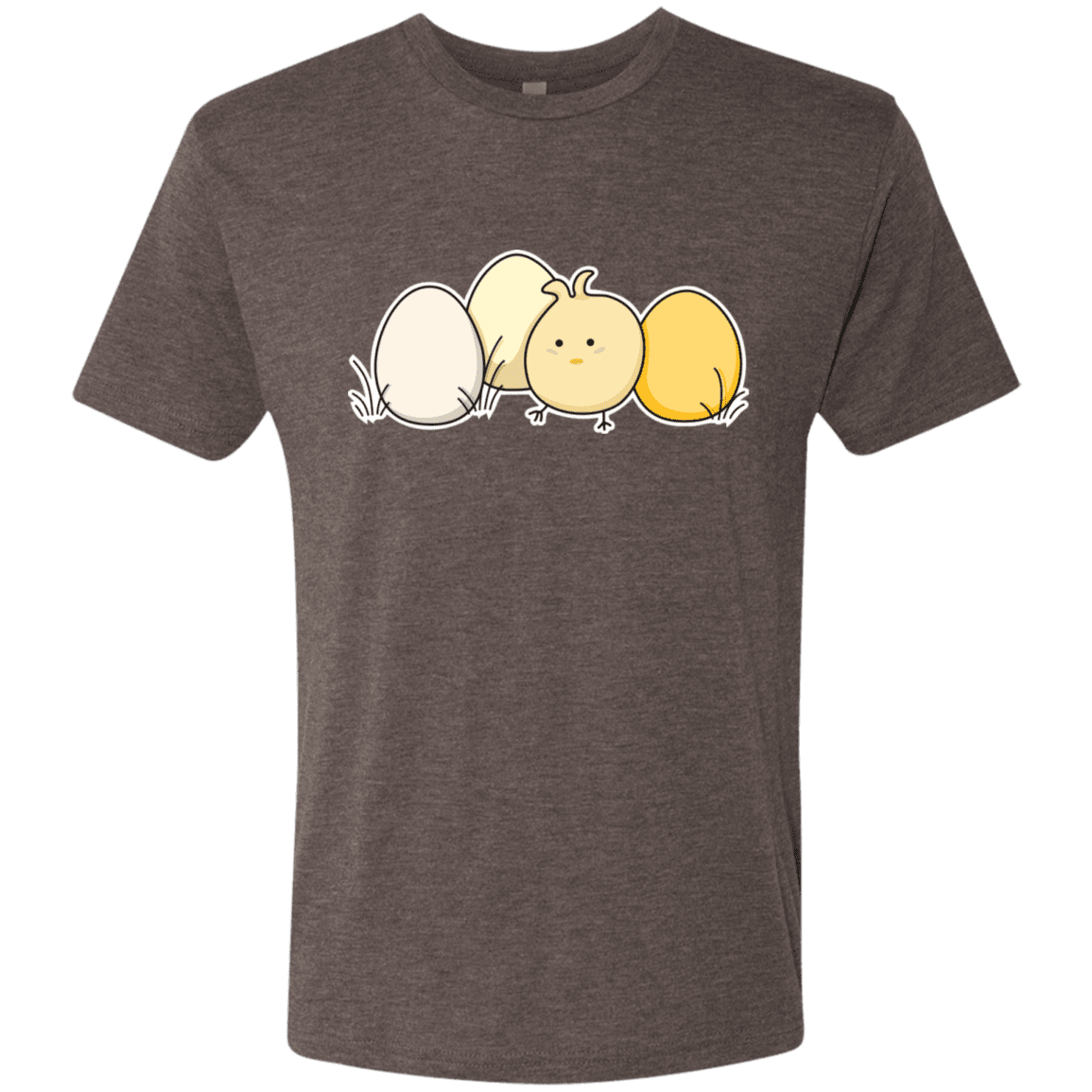 T-Shirts Macchiato / S Kawaii Easter Chick and Eggs Men's Triblend T-Shirt