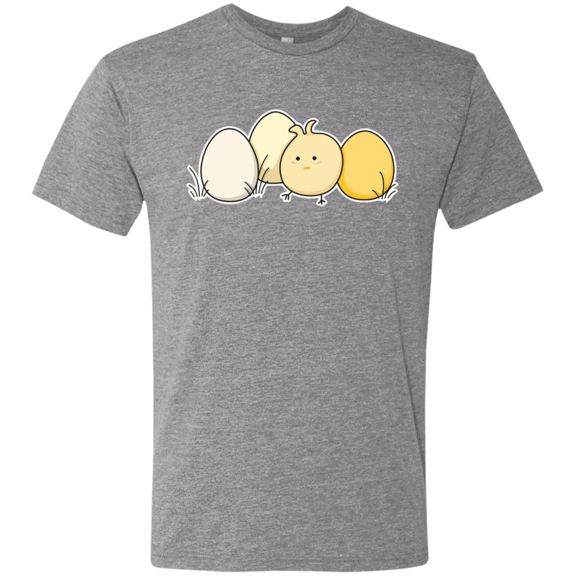T-Shirts Premium Heather / S Kawaii Easter Chick and Eggs Men's Triblend T-Shirt