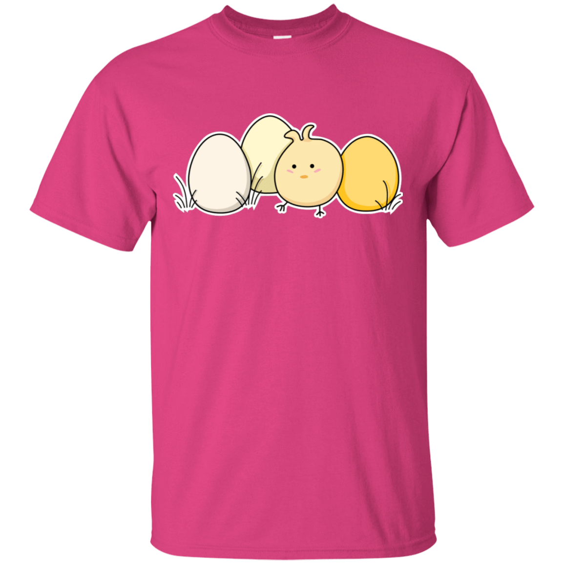 T-Shirts Heliconia / S Kawaii Easter Chick and Eggs T-Shirt