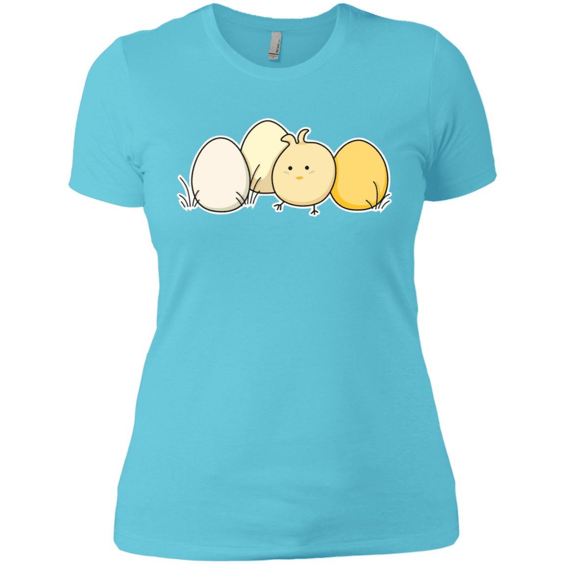 T-Shirts Cancun / X-Small Kawaii Easter Chick and Eggs Women's Premium T-Shirt