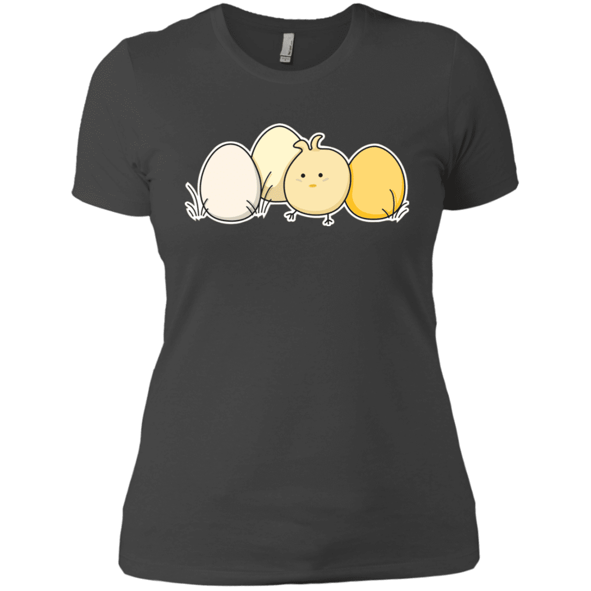 T-Shirts Heavy Metal / X-Small Kawaii Easter Chick and Eggs Women's Premium T-Shirt