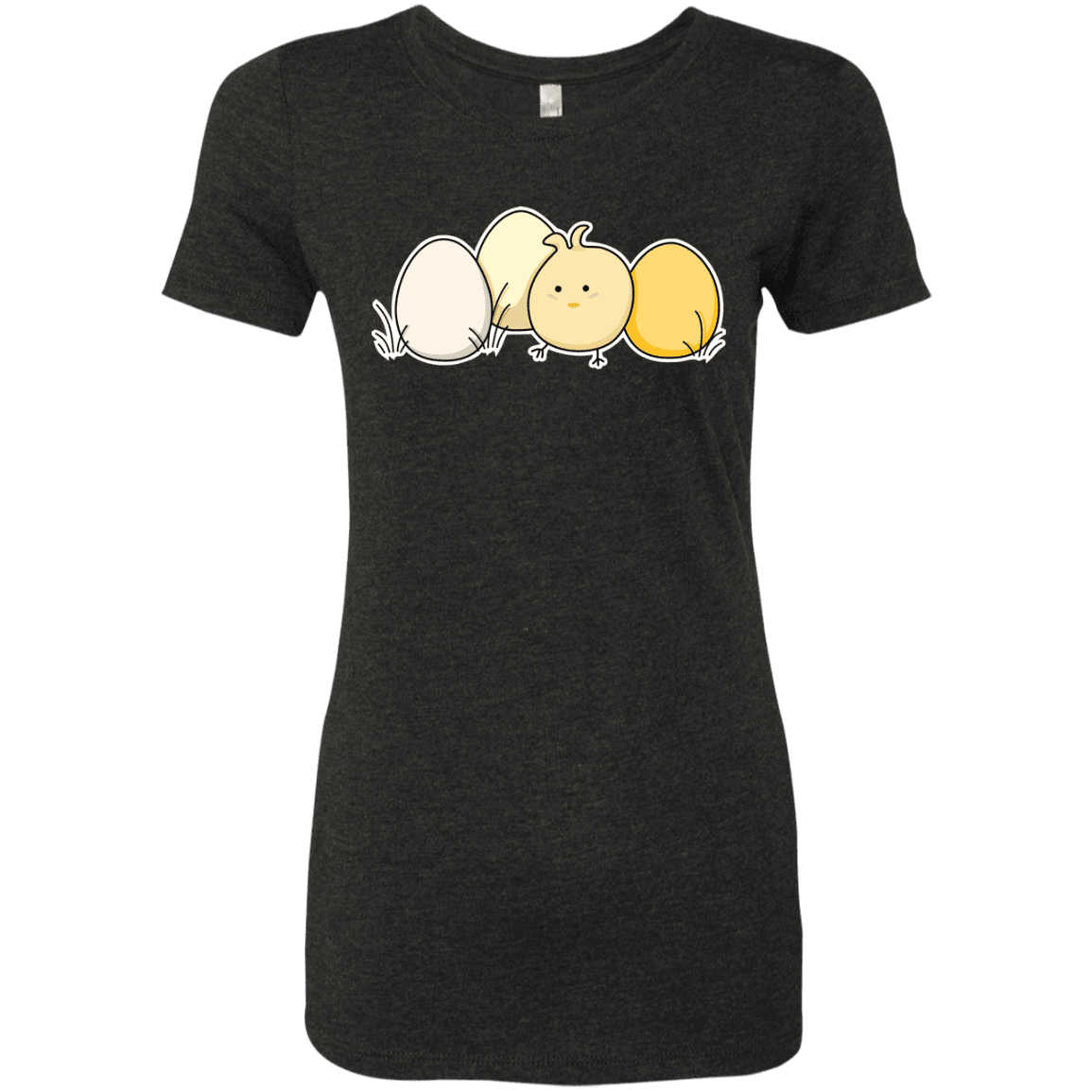 T-Shirts Vintage Black / S Kawaii Easter Chick and Eggs Women's Triblend T-Shirt