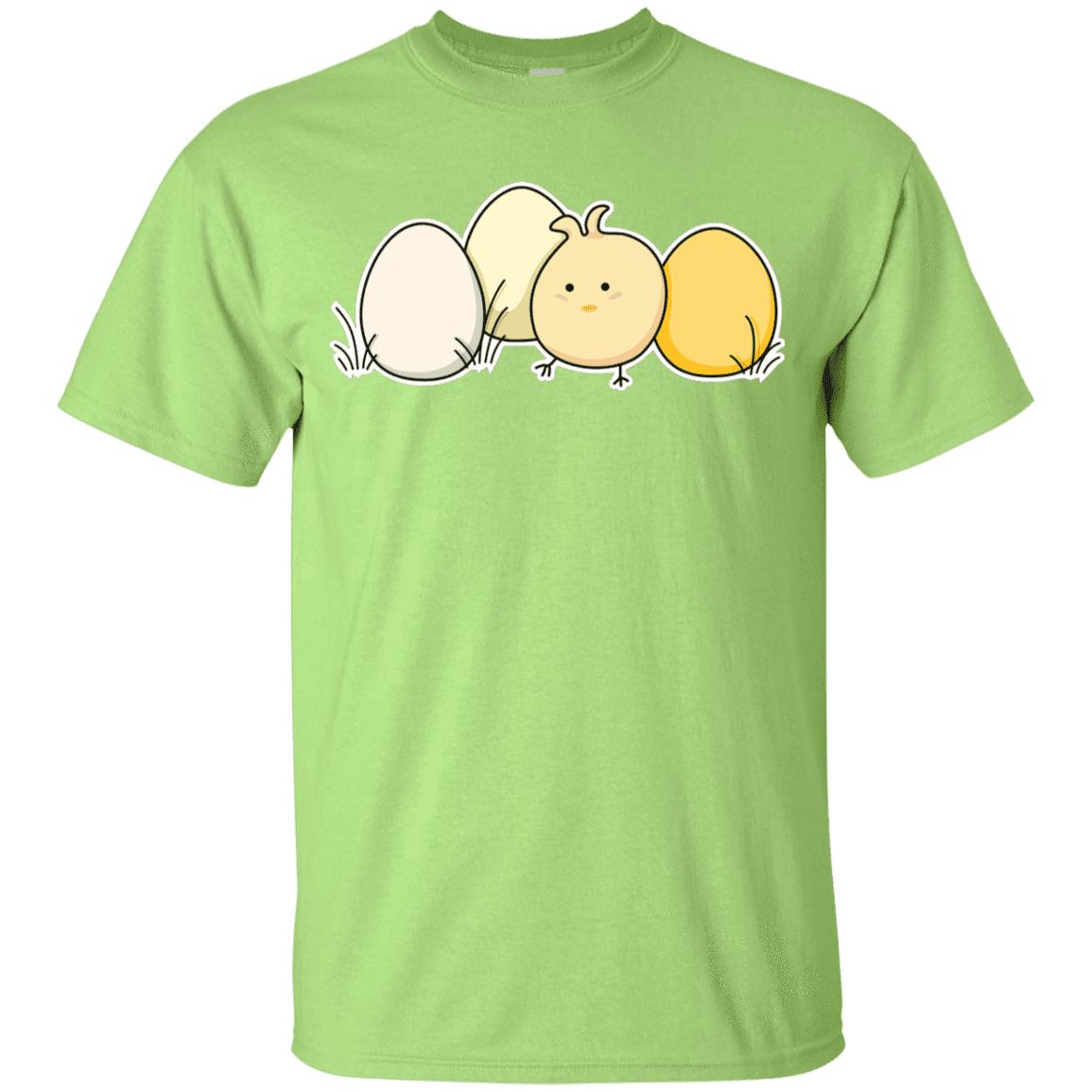 T-Shirts Mint Green / YXS Kawaii Easter Chick and Eggs Youth T-Shirt