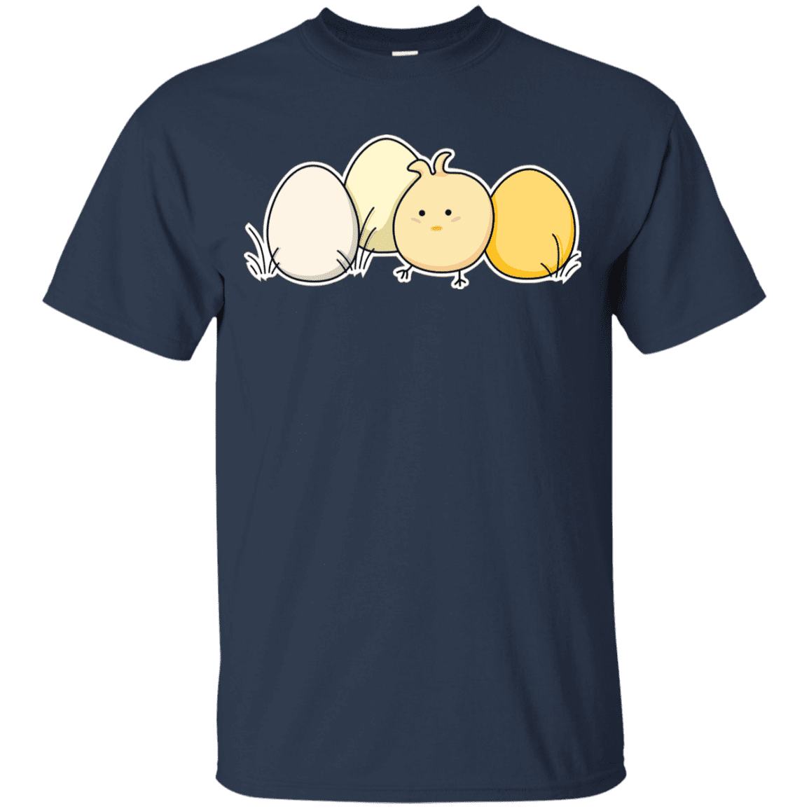 T-Shirts Navy / YXS Kawaii Easter Chick and Eggs Youth T-Shirt