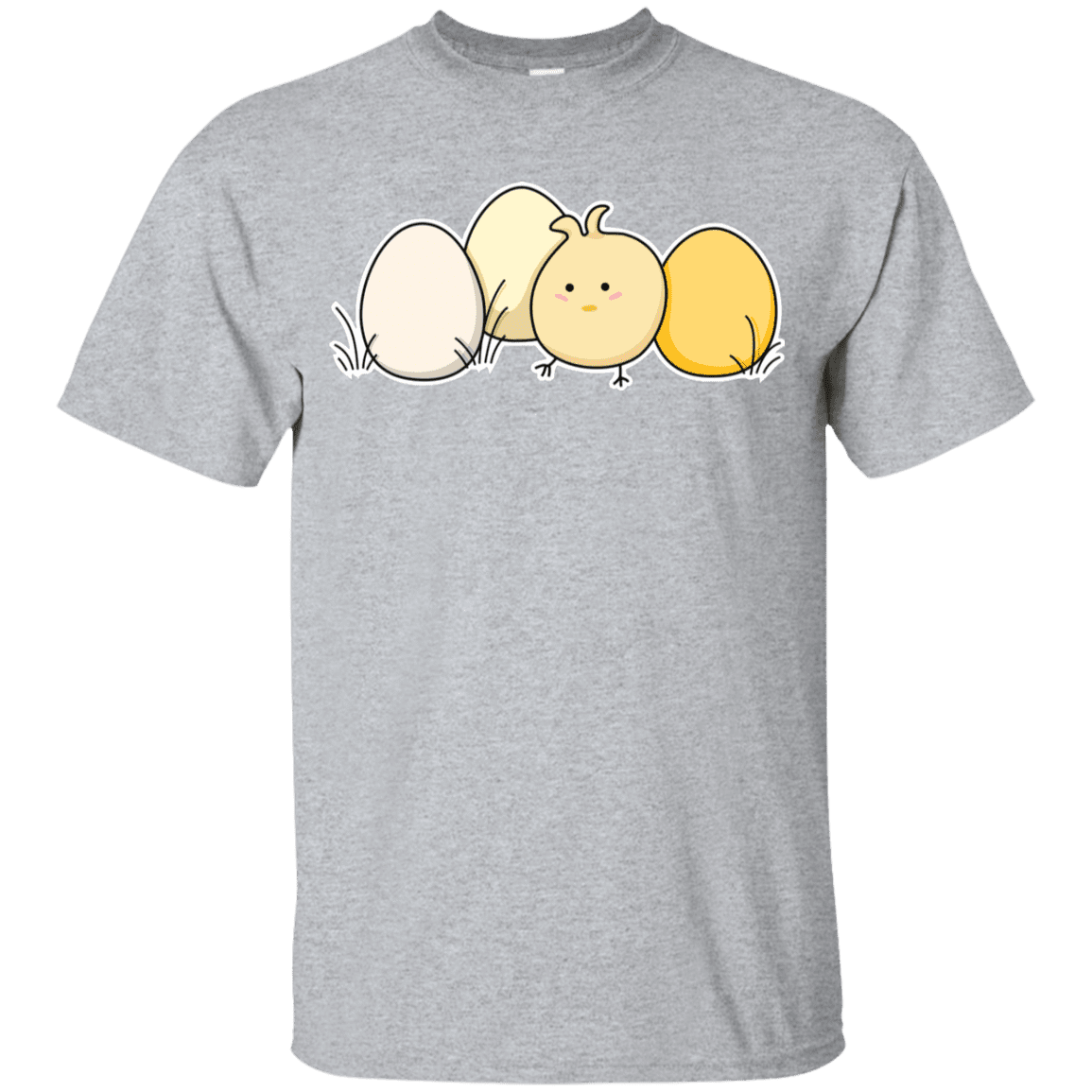 T-Shirts Sport Grey / YXS Kawaii Easter Chick and Eggs Youth T-Shirt