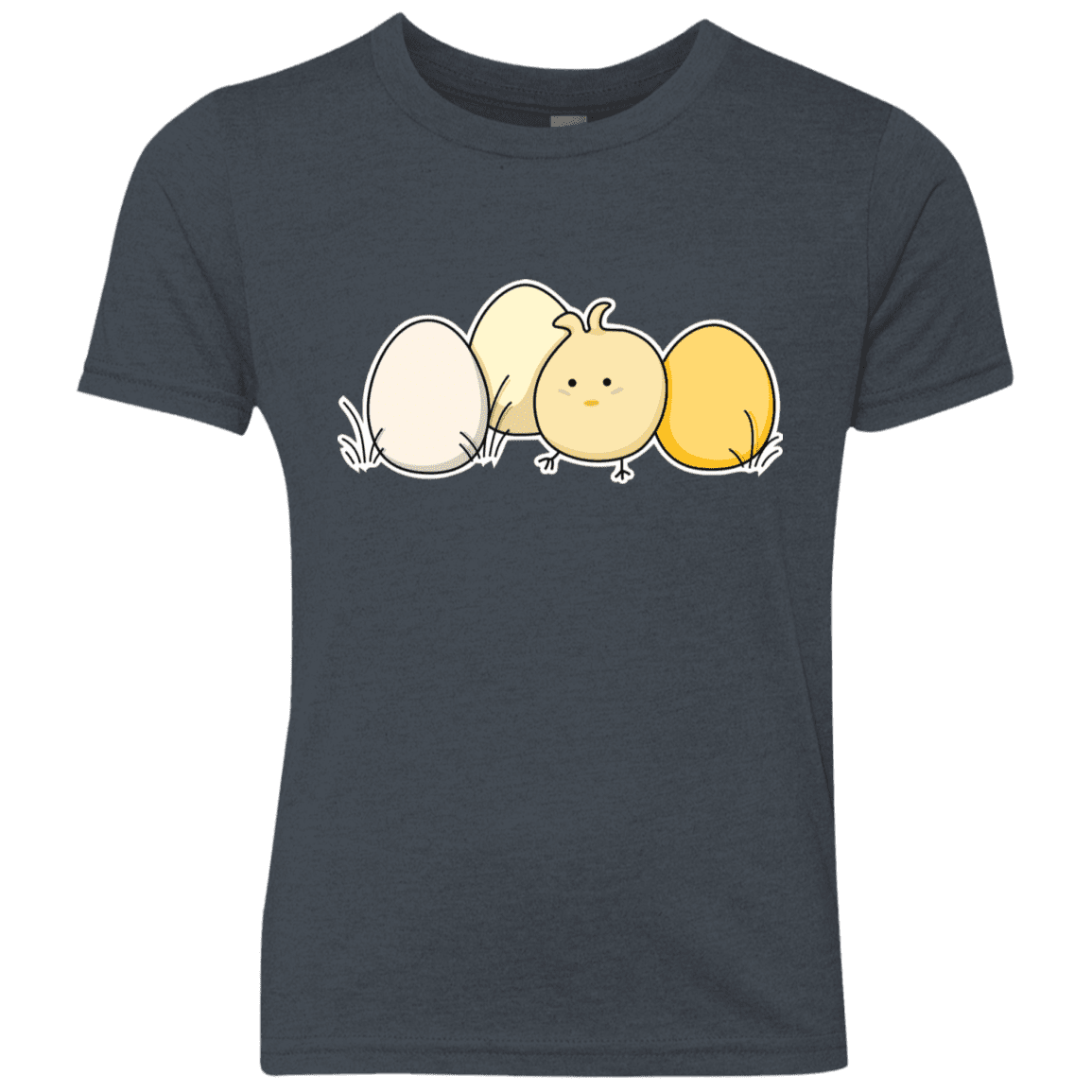 T-Shirts Vintage Navy / YXS Kawaii Easter Chick and Eggs Youth Triblend T-Shirt