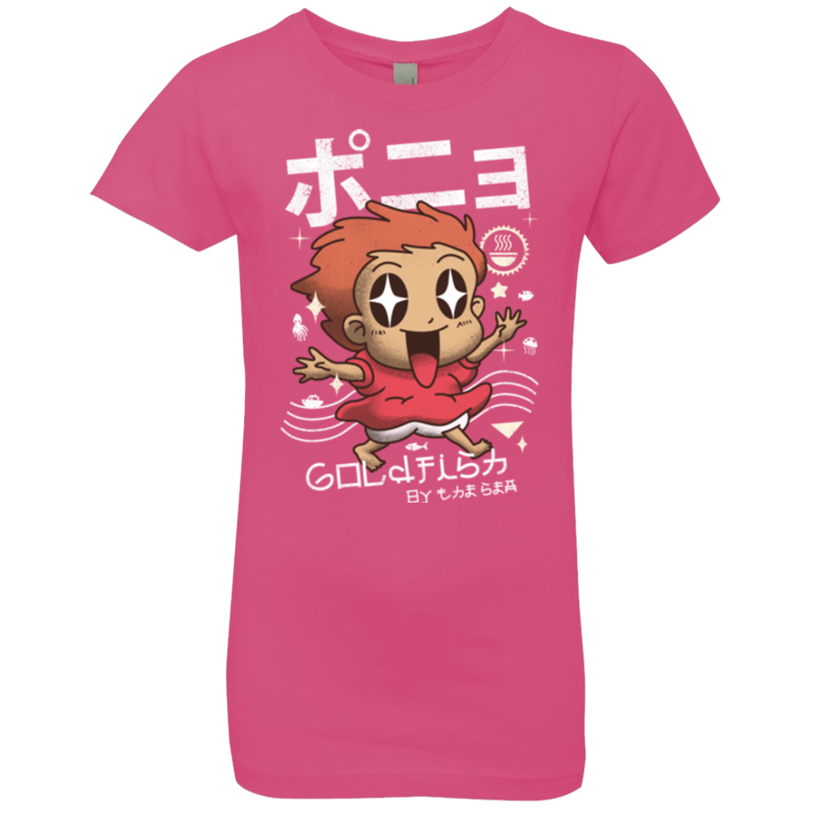 T-Shirts Hot Pink / YXS Kawaii Gold Fish Girls Premium T-Shirt