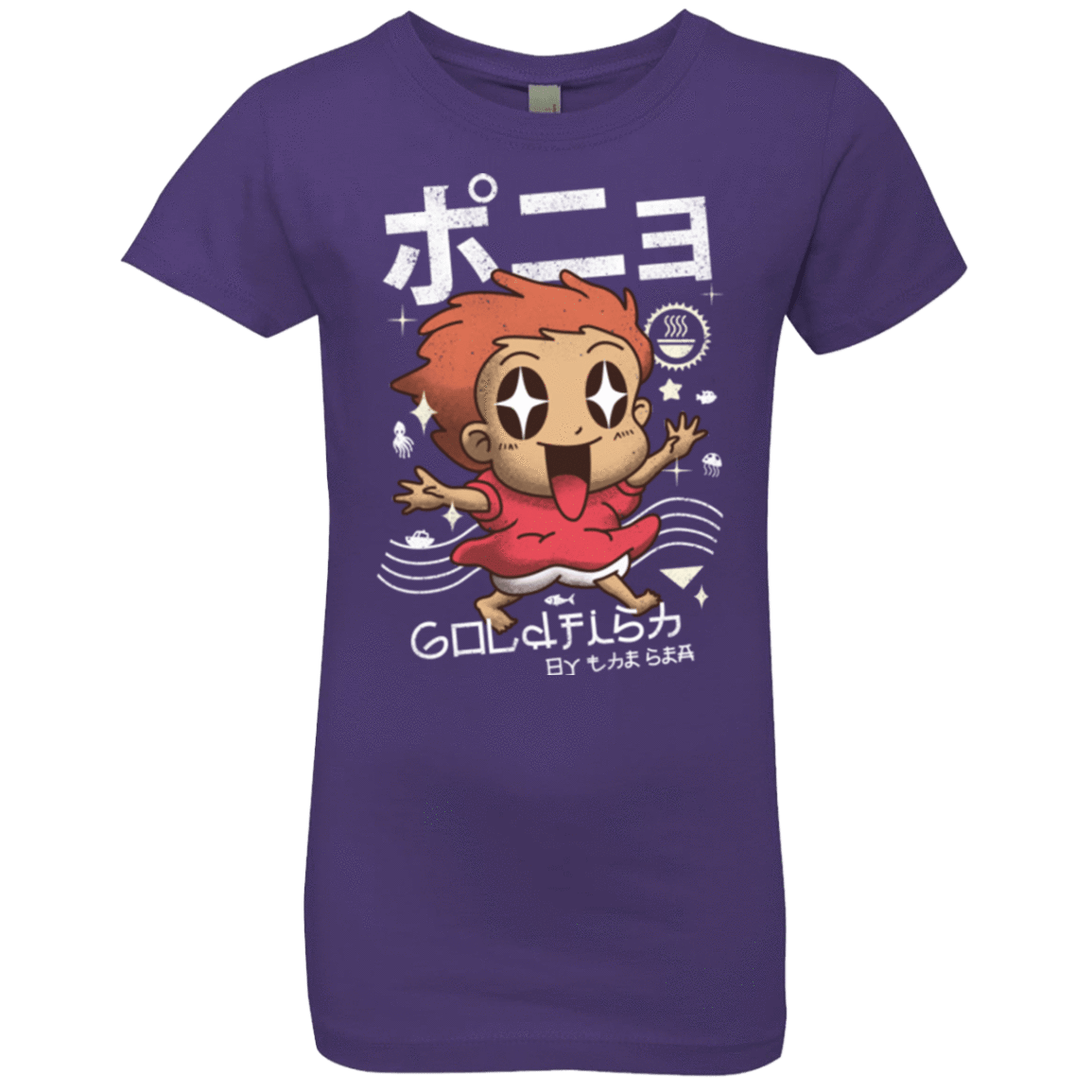 T-Shirts Purple Rush / YXS Kawaii Gold Fish Girls Premium T-Shirt