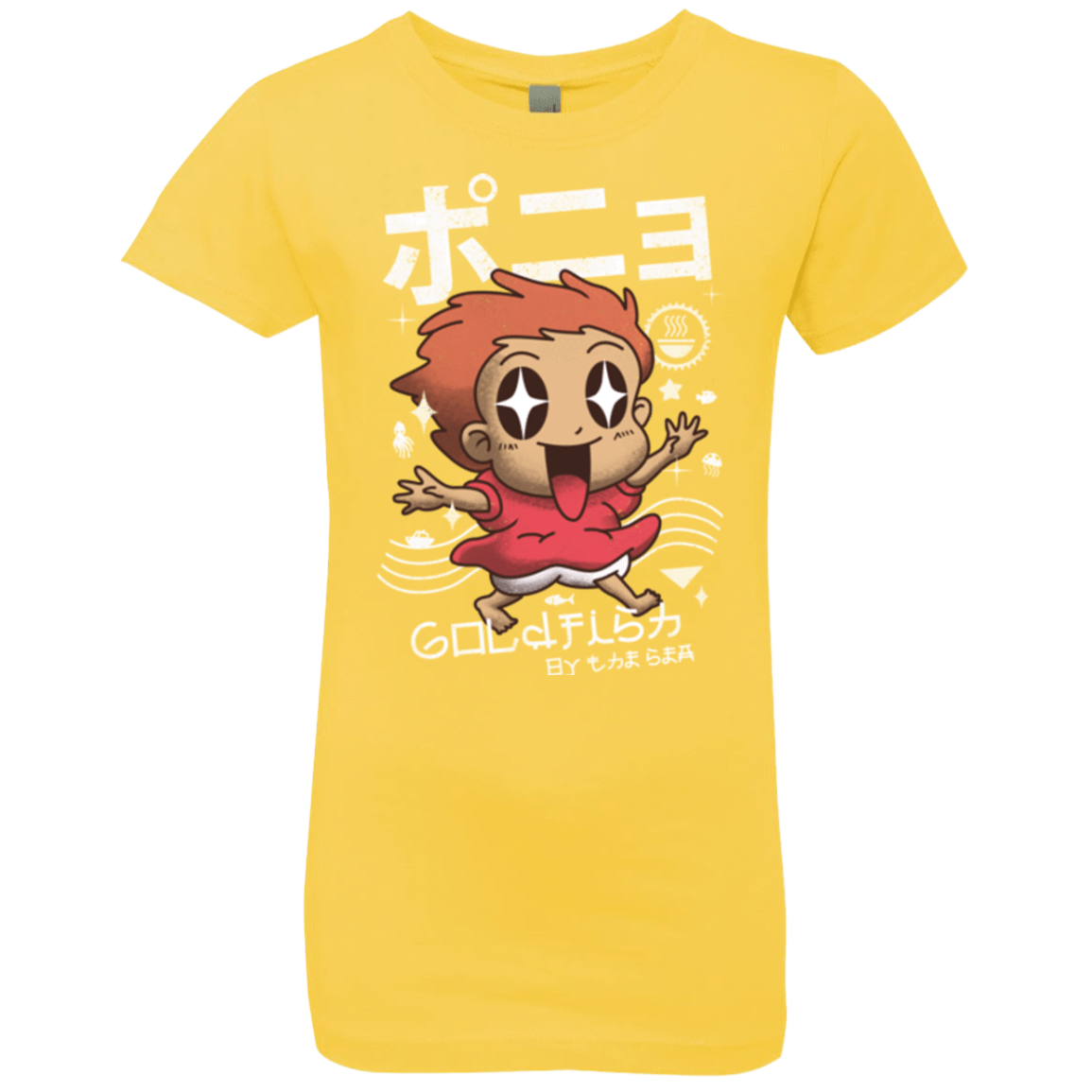T-Shirts Vibrant Yellow / YXS Kawaii Gold Fish Girls Premium T-Shirt