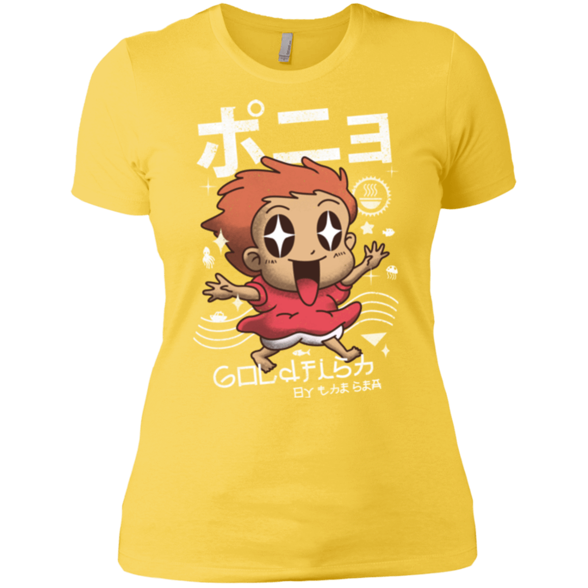T-Shirts Vibrant Yellow / X-Small Kawaii Gold Fish Women's Premium T-Shirt