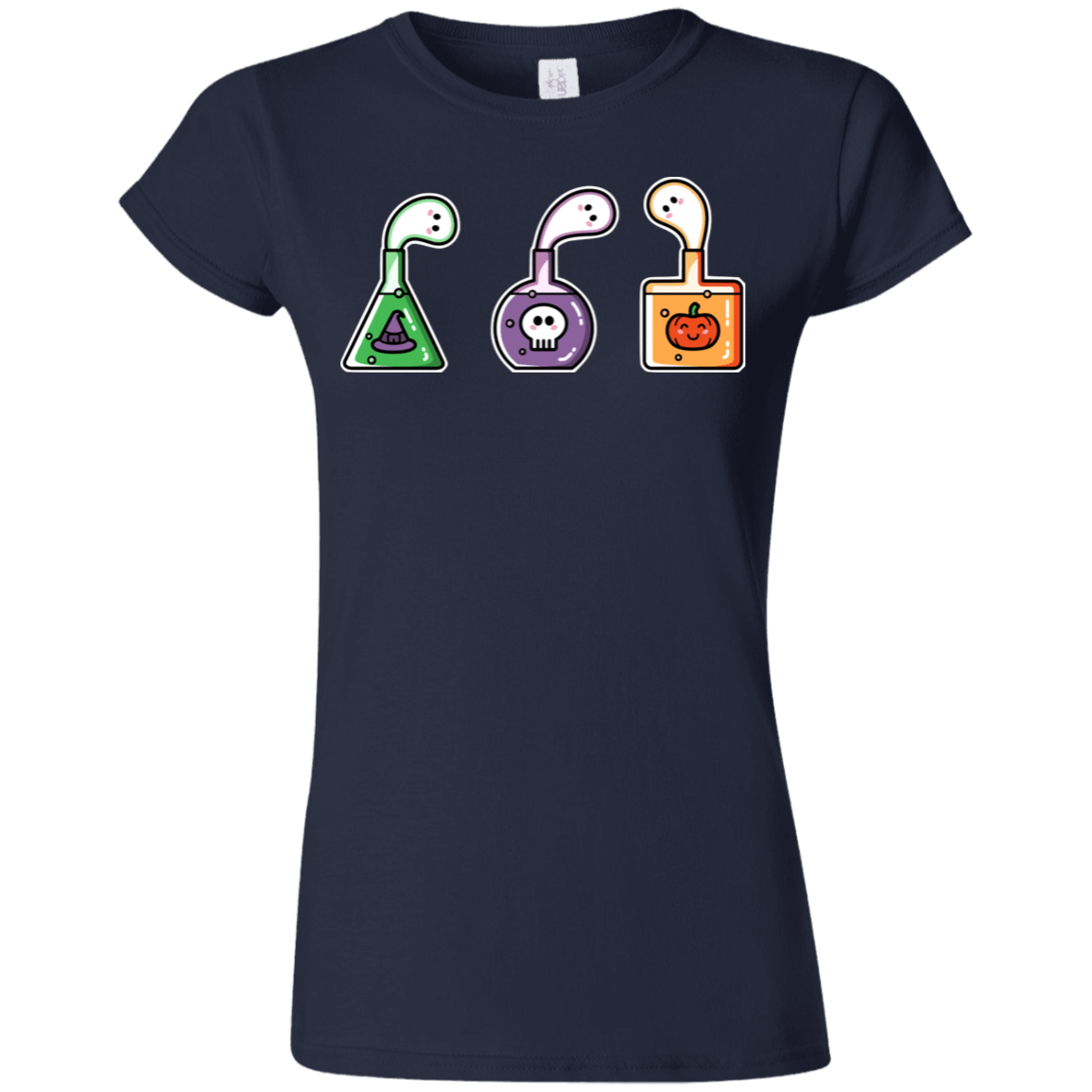 T-Shirts Navy / S Kawaii Halloween Potions Junior Slimmer-Fit T-Shirt