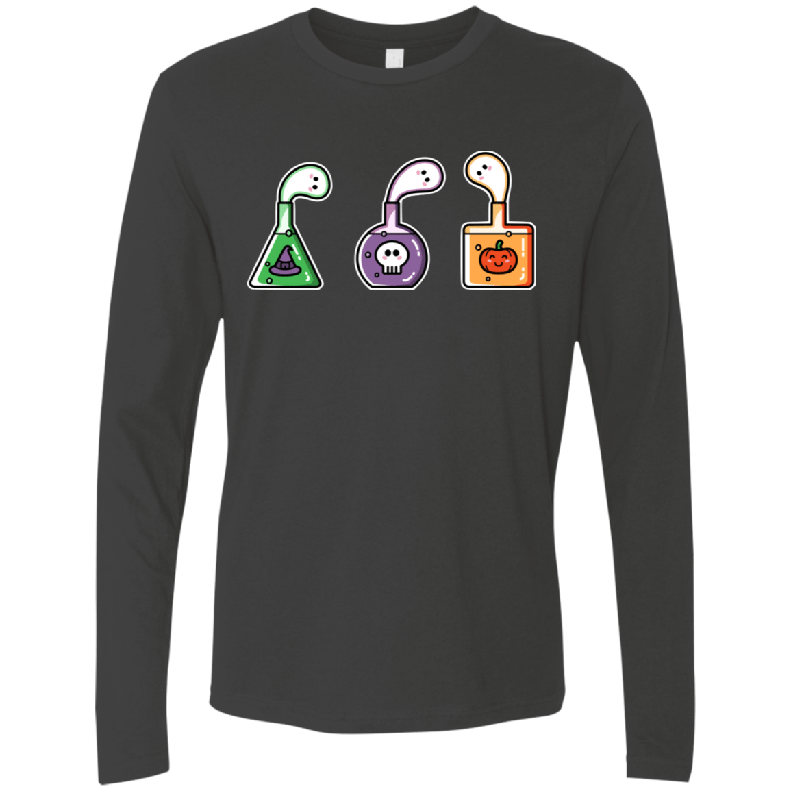 T-Shirts Heavy Metal / S Kawaii Halloween Potions Men's Premium Long Sleeve